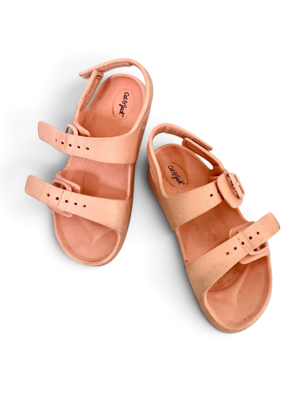 Cat & Jack Peach Glittery Sandals